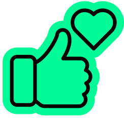 like icon, love, Hearth, Social media icon