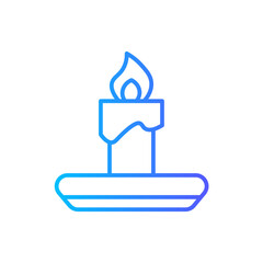 Fototapeta premium candlel gradient icon