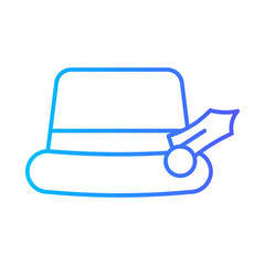 top hat gradient icon