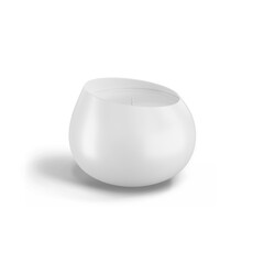 Minimalist White Vase on Plain Background