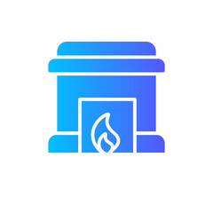 fireplace gradient icon