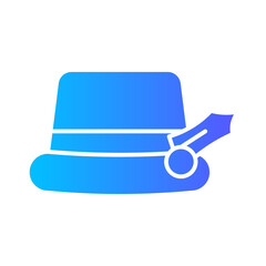 top hat gradient icon