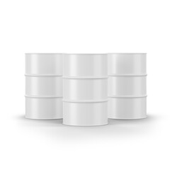 Blank White Industrial Barrel