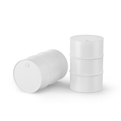 Blank White Industrial Barrel