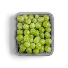 Plastic Tray with Green Grapes