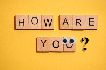 How are you? on yellow