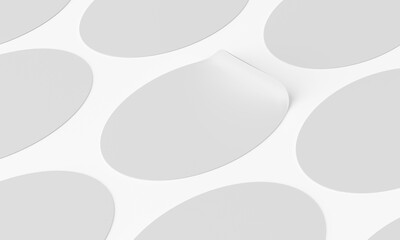 Circular White Stickers