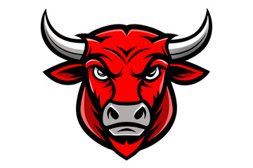 Bull head mascot design vector