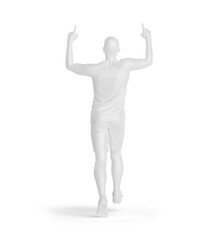 Uniform Soccer Celebration Back View