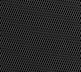 White plastic mosquito net, mesh texture isolated on black, clipping path