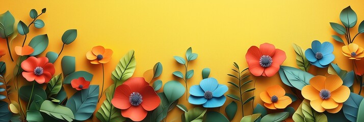 Colorful abstract floral background vector presentation design