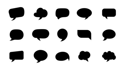 Speech Bubble Set. Talk and Think Bubble, Comics and Dialog Bubbles, Clouds Bubbles, Chat Bubble Vector Illustration