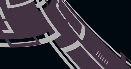 Abstract artwork featuring squares and lines, creating a modern and sophisticated aesthetic on a dark canvas