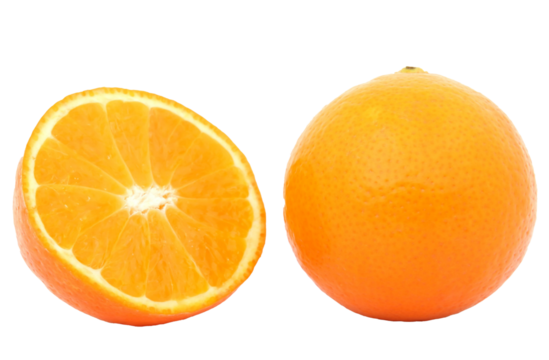 Free photo orange on isolated a transparent background