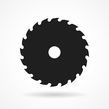 Circular saw blade vector icon