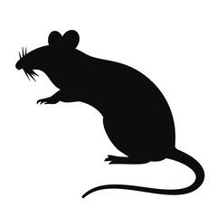 Rat silhouette vector icon