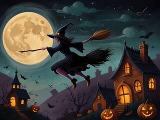 Halloween time close-up of a jack-o'-lantern on a field. ai generated