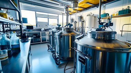 Large industrial vats used for efficient and large-scale cannabis oil extraction in a