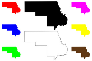 Morton County, North Dakota State (U.S. county, United States of America, USA, U.S., US) map vector illustration, scribble sketch Morton map
