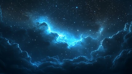 Space Galaxy Night Sky With Cosmic Clouds ,Universe science astronomy. Illustration Background