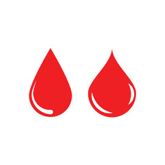 Fototapeta premium Blood drop flat vector icon design isolated on white background