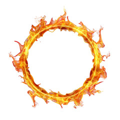 Fire ring, isolated on transparent, ideal for outdoor settings and camping designs