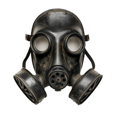 Gas mask, isolated on transparent, ideal for safety and survival-themed designs.