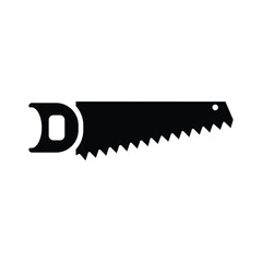 Hand saw flat vector icon design. Hand saw symbol and clip art design