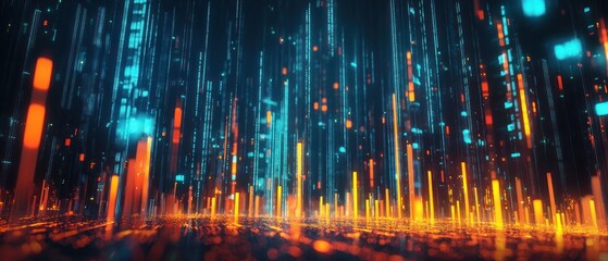 Abstract Digital Cityscape