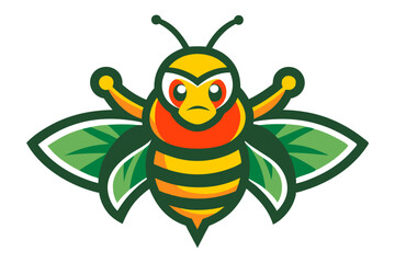 Bumble Bee head mascot logo design vector