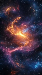 Fototapeta premium Enigmatic Galactic Core in Cosmic Spectrum