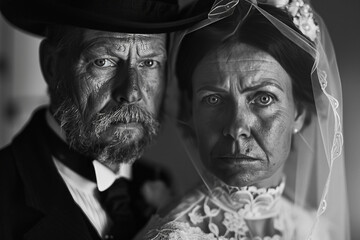 Fototapeta premium Traditional beautiful gentle style wedding day with amazing decorations, Generative AI image