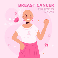 Breast cancer awareness month banner
