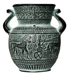 Greek amphora vase with decoration