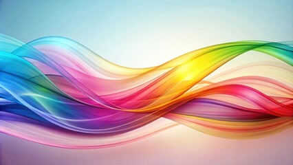 Obraz premium Abstract graphic waves of delicate color , art, design, background, pastel, gentle, flowing, wave, abstract, artistic, soft