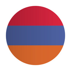 Armenian national flag. Armenia identity. Circle badge. Vector illustration	
