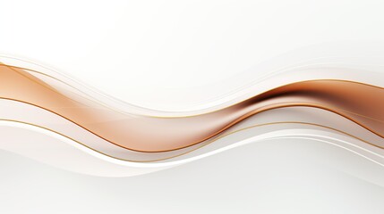 Obraz premium Abstract Brown and White Wave Lines Digital Art Background
