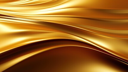 Abstract Gold Fabric Texture Background. Smooth Golden Surface With Waves. Abstract Gold Texture.