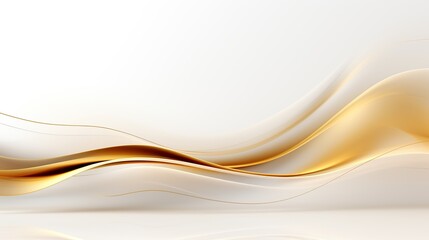 Abstract Gold and White Swirling Background