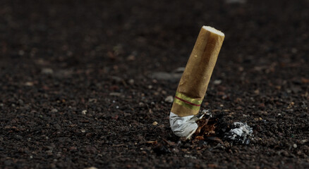 the remaining cigarettes were thrown on the ground