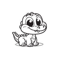 Cute and Playful Crocodile Characters - Vector Baby Alligators.