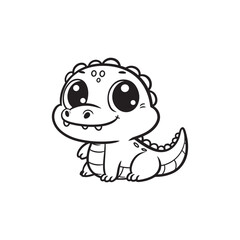 Cartoon Baby Crocodiles - Cute and Friendly Alligator Characters.