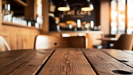 Rustic wooden table and chairs set in a cozy cafe, perfect for enjoying a coffee