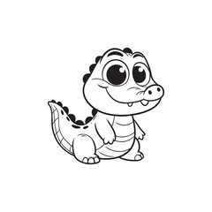 Playful and Adorable Baby Crocodiles - Vector Cartoon Alligators.