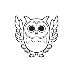 Adorable Owl and Baby Alligators - Cute Cartoon Vector Illustration.