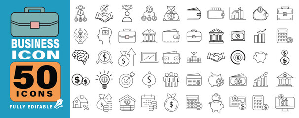 Business Icon set - line vector icon set. Pixel perfect. Editable stroke. The set includes a Organized Group, Team, Coworkers, Diversity, Team Building, Handshake,  Meeting, 