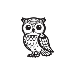 Cartoon Owl and Baby Alligators - Adorable Vector Artwork.