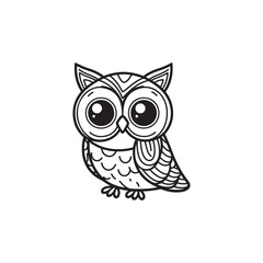 Cartoon Owl and Baby Alligators - Adorable Vector Artwork.