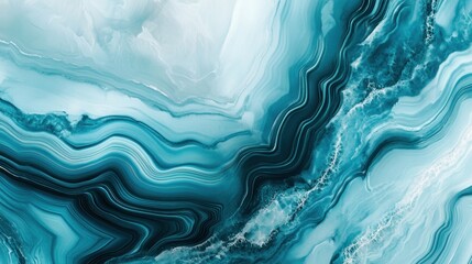 Obraz premium Abstract blue and white agate background with swirling lines.