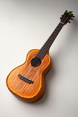 Vibrant Pumpkin Guitar on White Background - Creative Musical Concept for Festive Occasions